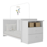 Berço Cômoda para Colchão 60 x 130 cm Meu Bebê Branco