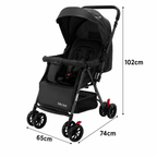 Carrinho de Bebê Passeio Reversível 15kg Runner Infantil Dobrável Compacto Leve