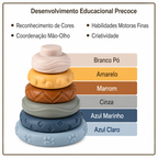 Torre de Hanói Coala 6 discos de Desenvolvimento Sensorial e Intelectual Montessori para Bebês