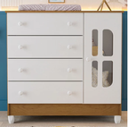Cômoda Infantil 4 Gavetas com Porta