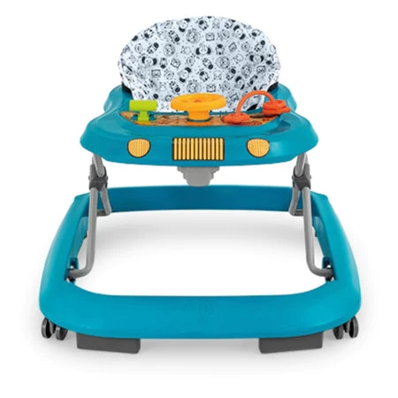 Andador Infantil Tutti Baby Musical Azul com Regulagem de Altura Bandeja de Atividades Dobrável