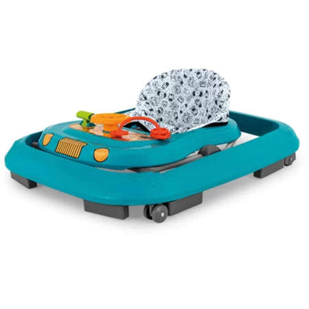 Andador Infantil Tutti Baby Musical Azul com Regulagem de Altura Bandeja de Atividades Dobrável