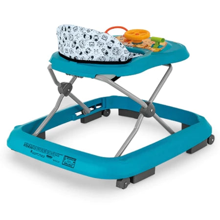 Andador Infantil Tutti Baby Musical Azul com Regulagem de Altura Bandeja de Atividades Dobrável