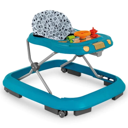 Andador Infantil Tutti Baby Musical Azul com Regulagem de Altura Bandeja de Atividades Dobrável