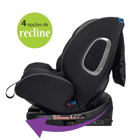 Cadeira para Auto Maxi Baby Max360 Preta 0 a 36 kg com Isofix Rotação 360° e Cinto de 5 Pontos