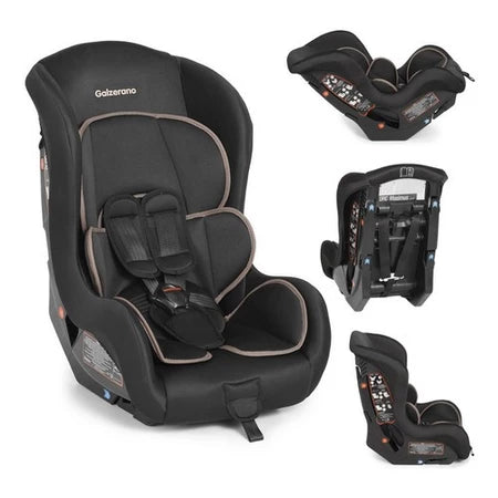 Cadeira para Auto Galzerano Maximus Preta 0 a 25 kg com Cinto de 5 Pontos e Protetor de Cabeça