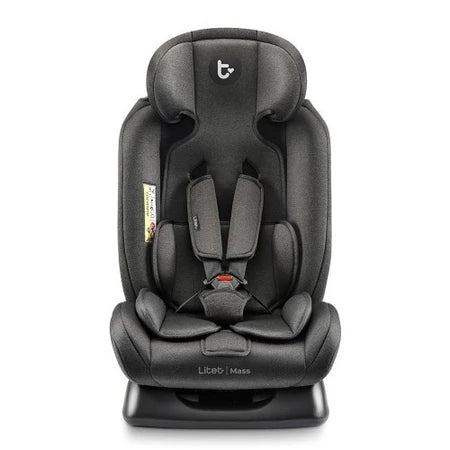 Cadeira para Auto Litet Mass Preta 0 a 36 kg com Cinto de Segurança e Ajuste de Encosto