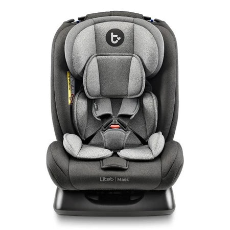 Cadeira para Auto Litet Mass Preta 0 a 36 kg com Cinto de Segurança e Ajuste de Encosto