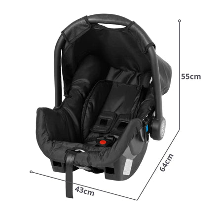 Carrinho De Bebê Romano E Bebê Conforto Carro até 22 kg 3 em 1 Berço Reclinável Retrátil