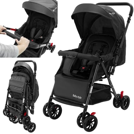 Carrinho de Bebê Passeio Reversível 15kg Runner Infantil Dobrável Compacto Leve