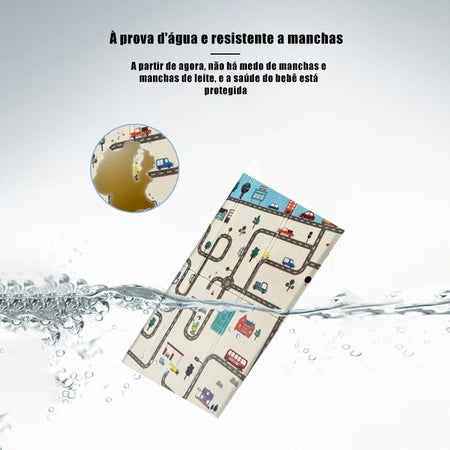 Tapete Tatame Infantil Bebê Dupla Face Emborrachado Pista