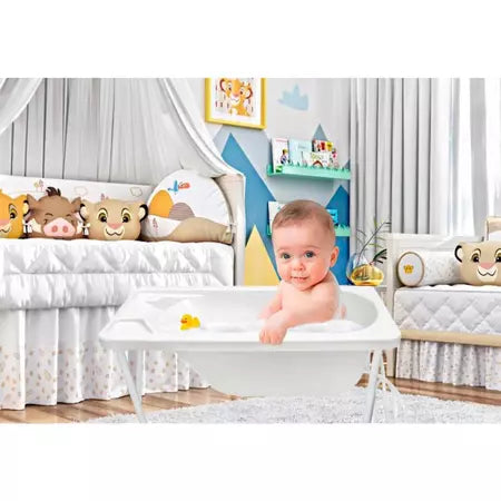 Banheira para Bebe Com Suporte Dobrável 34 Litros Infantil Resistente
