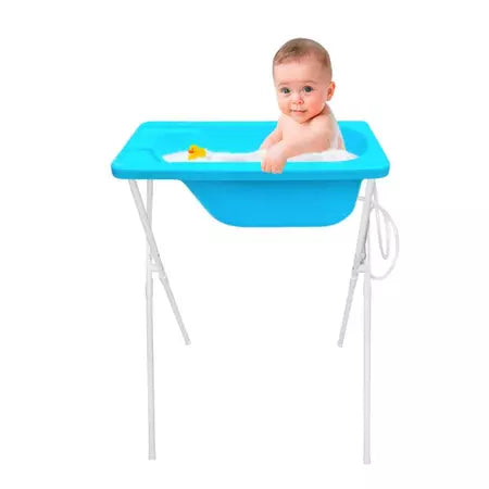 Banheira para Bebe Com Suporte Dobrável 34 Litros Infantil Resistente