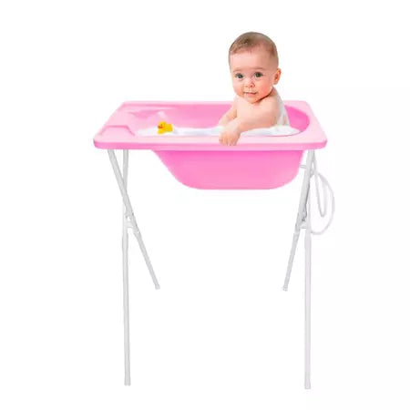 Banheira para Bebe Com Suporte Dobrável 34 Litros Infantil Resistente