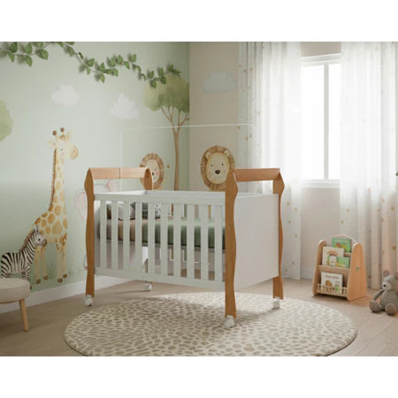Berço Americano Soninho Com Rodízios Vira Mini Cama Colchão Incluso Multifuncional