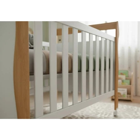 Berço Americano Soninho Com Rodízios Vira Mini Cama Colchão Incluso Multifuncional