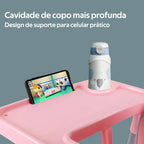 Cadeirinha de Alimentação Dobrável Mesa Ajustável em Altura Cadeira Alta Portátil Bebês