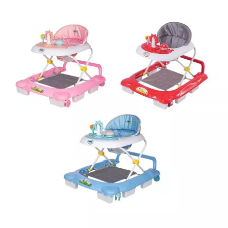 Andador Infantil Maxi Baby La Bamba 2 em 1 Musical com Empurrador 3 Ajustes de Altura
