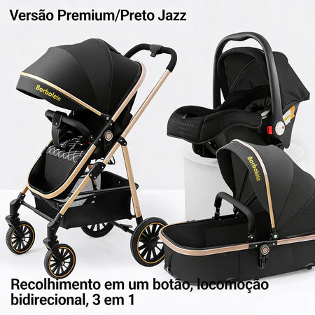 Carrinho Completo 3 Em 1 Com Moisés e Bebe Conforto