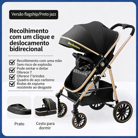 Carrinho Completo 3 Em 1 Com Moisés e Bebe Conforto