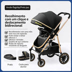Carrinho Completo 3 Em 1 Com Moisés e Bebe Conforto