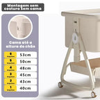 Berço Portátil Para Bebê Com Rede Mosqueteira E Altura Ajustável