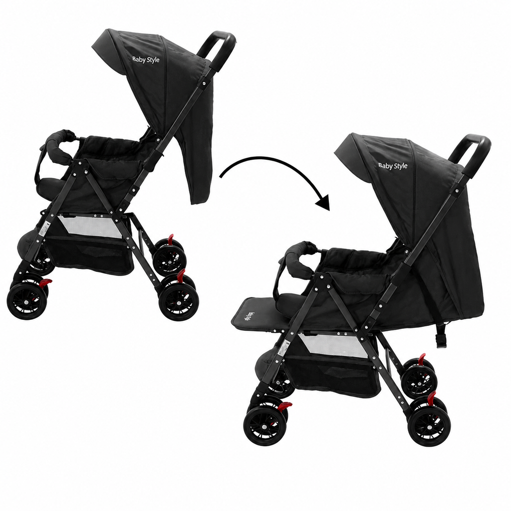 Carrinho de Bebê Passeio Reversível 15kg Runner Infantil Dobrável Compacto Leve