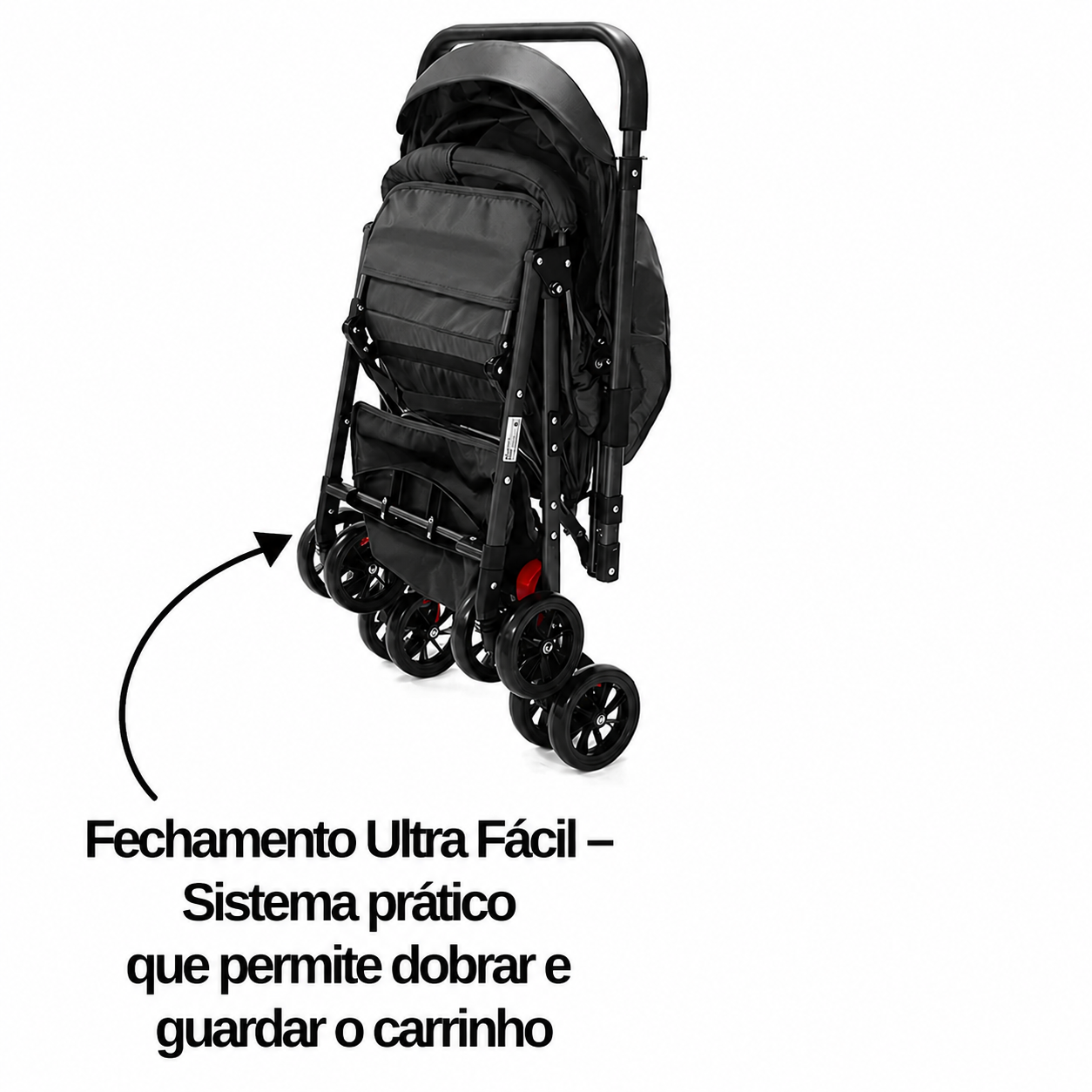 Carrinho de Bebê Passeio Reversível 15kg Runner Infantil Dobrável Compacto Leve