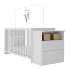 Berço Cômoda para Colchão 60 x 130 cm Meu Bebê Branco