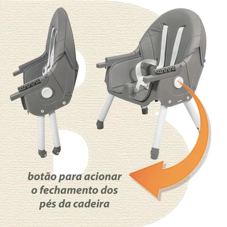Cadeira De Alimentação Portátil Bebê Multifuncional Com Mesa