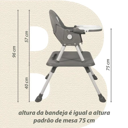 Cadeira De Alimentação Portátil Bebê Multifuncional Com Mesa